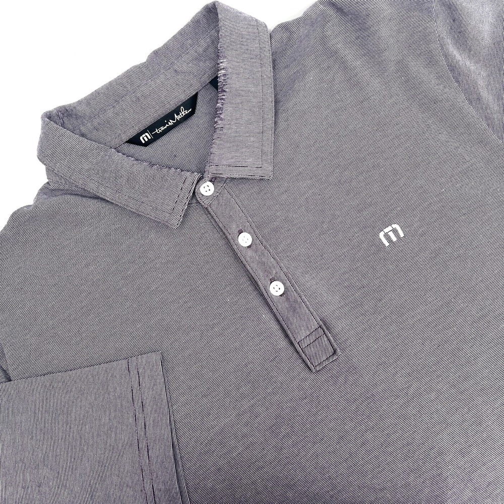 TRAVIS MATHEW Men's Sz XL Purple Pima Cotton Blend Short-Sleeve Polo Golf Shirt